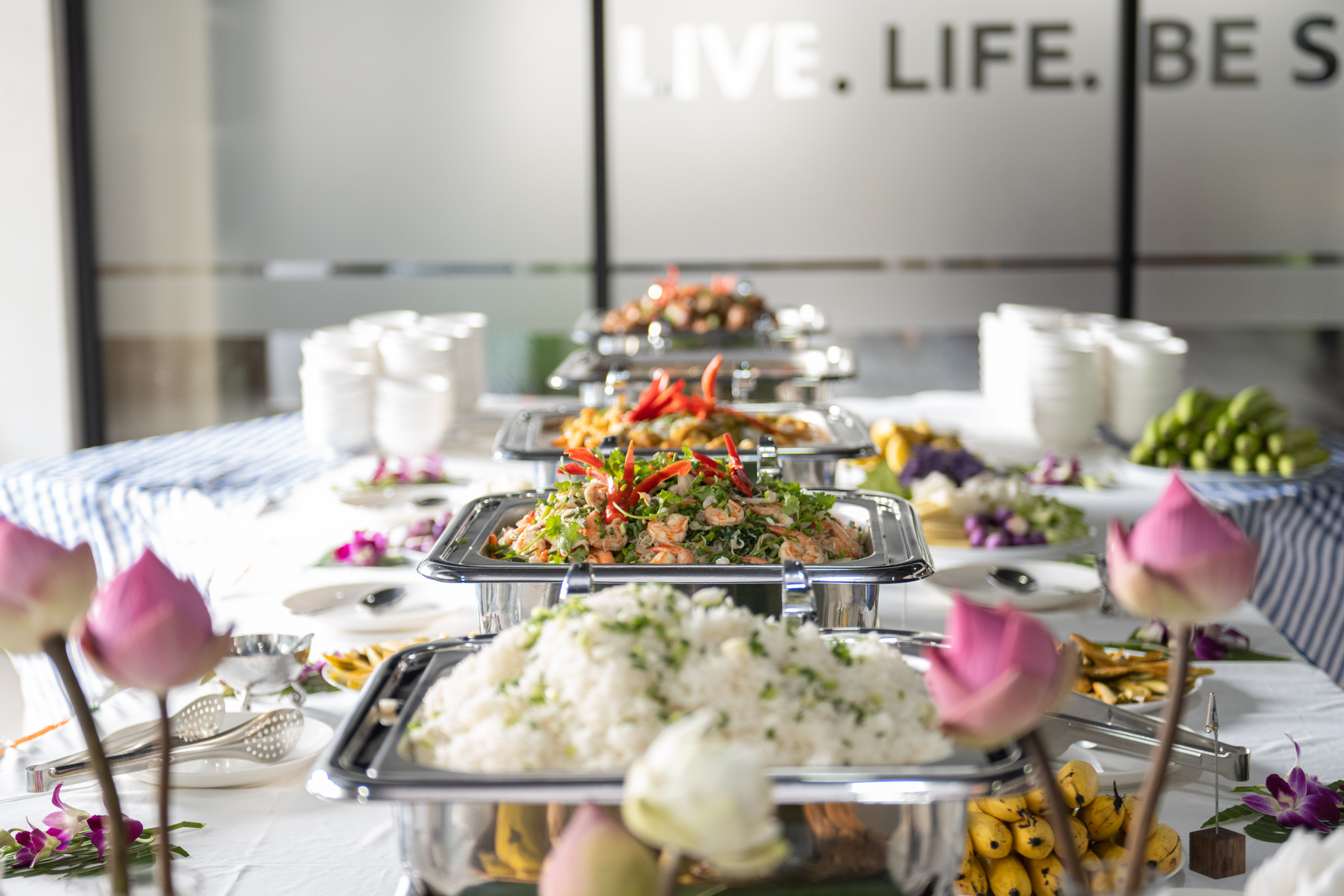 Canteen salad bar — fresh daily vegetables and starters